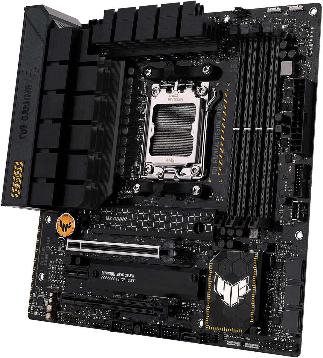 ASUS TUF GAMING B650M-PLUS Mainboard Sockel AMD AM5 (Ryzen 7000, micro-ATX, PCIe 5.0, DDR5-Speicher,