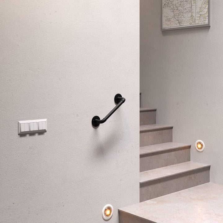 Pamo Handlauf für Treppen | 36-392 cm | Handlauf schwarz aus stabilen Rohren im industrial Loft Desi