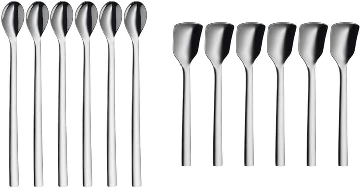 WMF Nuova Longdrinklöffel 6-teilig Lange Löffel 22 cm, Latte Macchiato Löffel, Joghurt, Cocktail & N