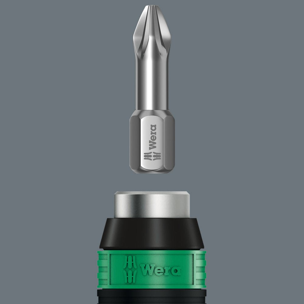 Wera 817 R Bits-Handhalter mit Rapidaptor Schnellwechselfutter, 1/4 Zoll x 133 mm, Wera 05051482001