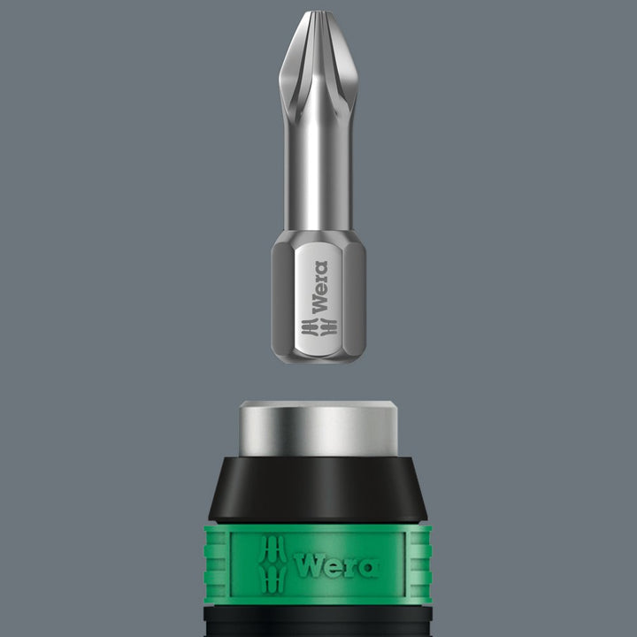 Wera 817 R Bits-Handhalter mit Rapidaptor Schnellwechselfutter, 1/4 Zoll x 133 mm, Wera 05051482001