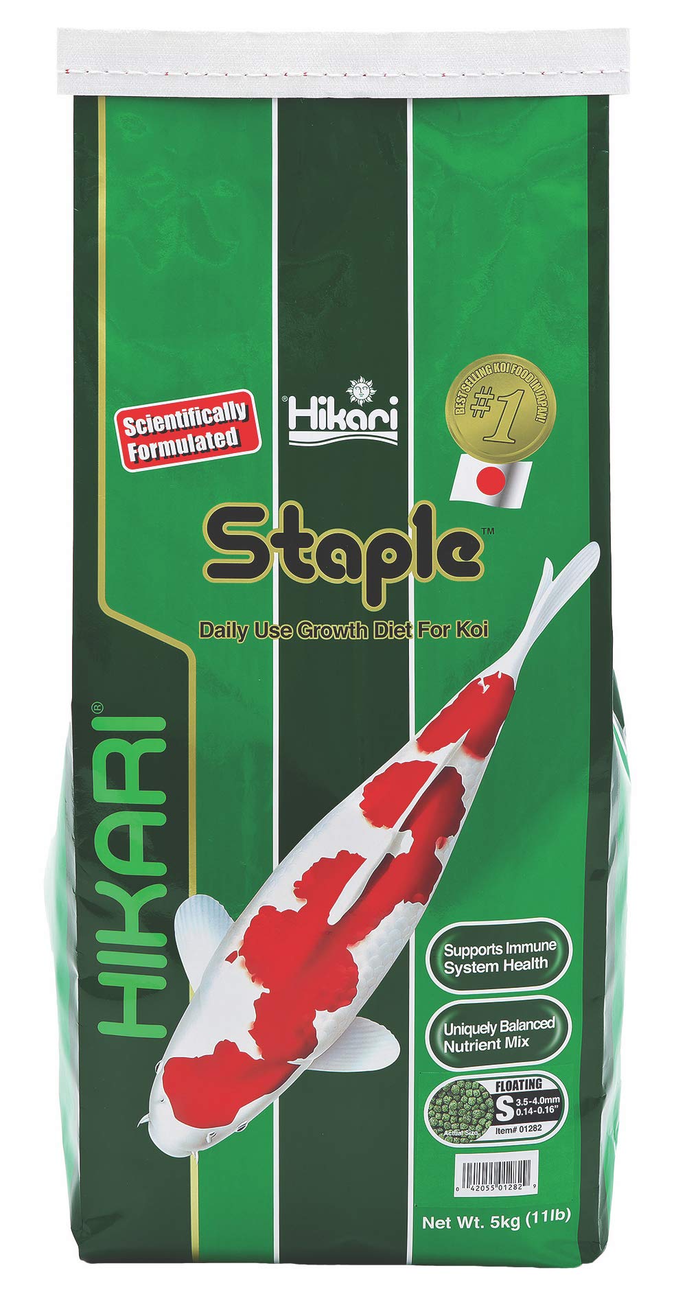Hikari Staple Japanisches Koifutter, Inhalt:5.0 kg, Grösse:2.7-4.0 mm