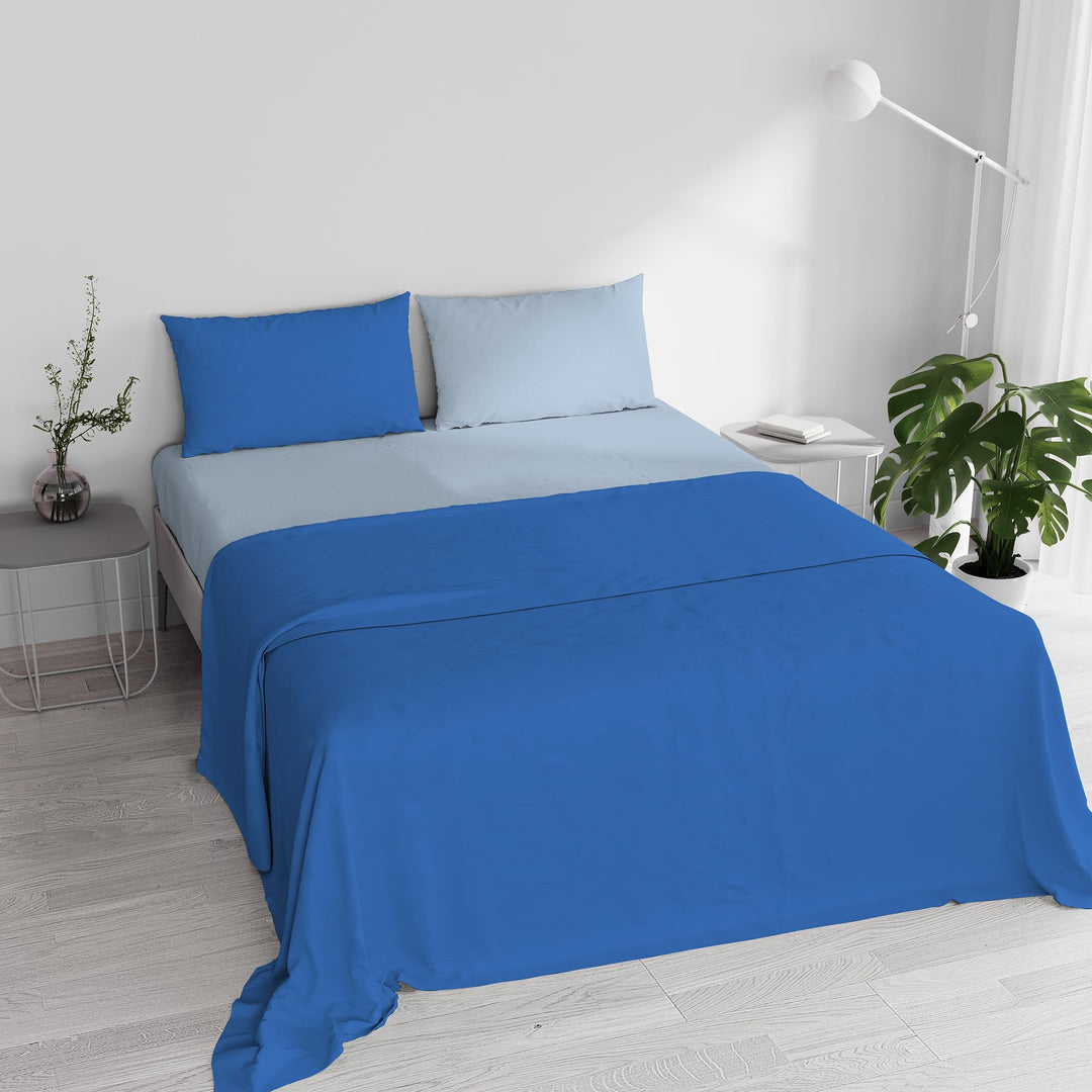 Italienisch Doppel-Bettwäsche Bettwäsche blau 250 x 300 cm 250 x 300 cm Hellblau, 250 x 300 cm Hellb