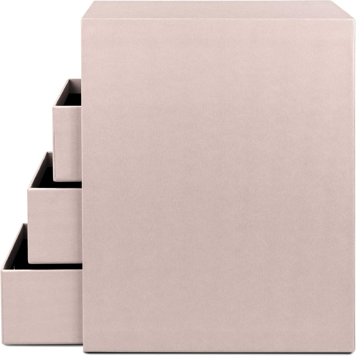 Rössler 1524452584 - S.O.H.O. 4er Schubladenbox für DIN A5, mit Griffloch, Powder, 250 x 175 x 320 m