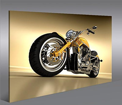 islandburner Bild Bilder auf Leinwand Chopper Motorrad Fat Boy 1p XXL Poster Leinwandbild Wandbild D