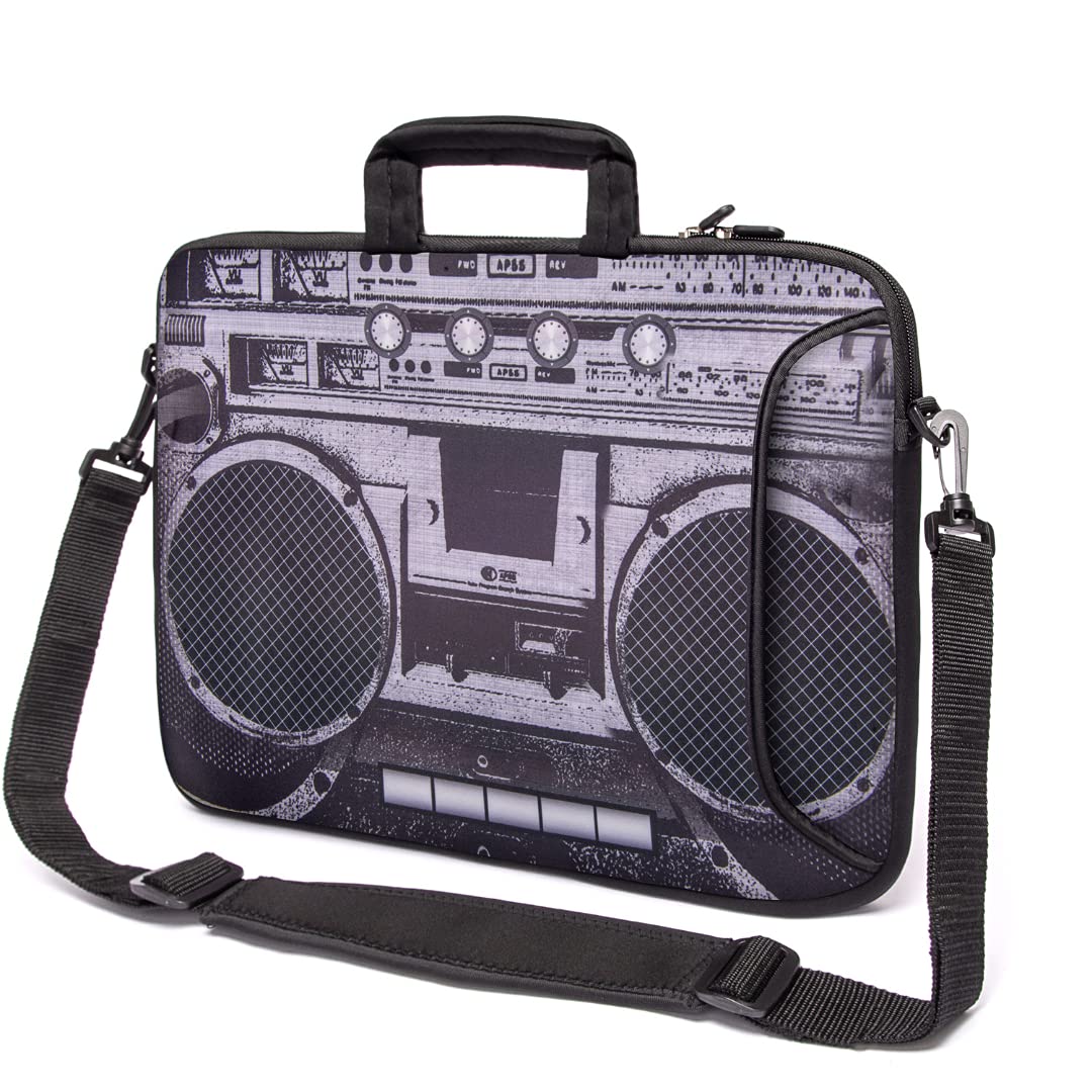 Funky Planet Wasserdichte Laptoptasche 17 Zoll - 17,3 Zoll Notebook Tasche aus Neopren - Laptop Case