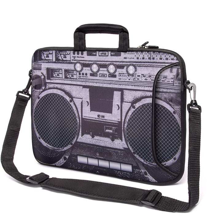 Funky Planet Wasserdichte Laptoptasche 17 Zoll - 17,3 Zoll Notebook Tasche aus Neopren - Laptop Case