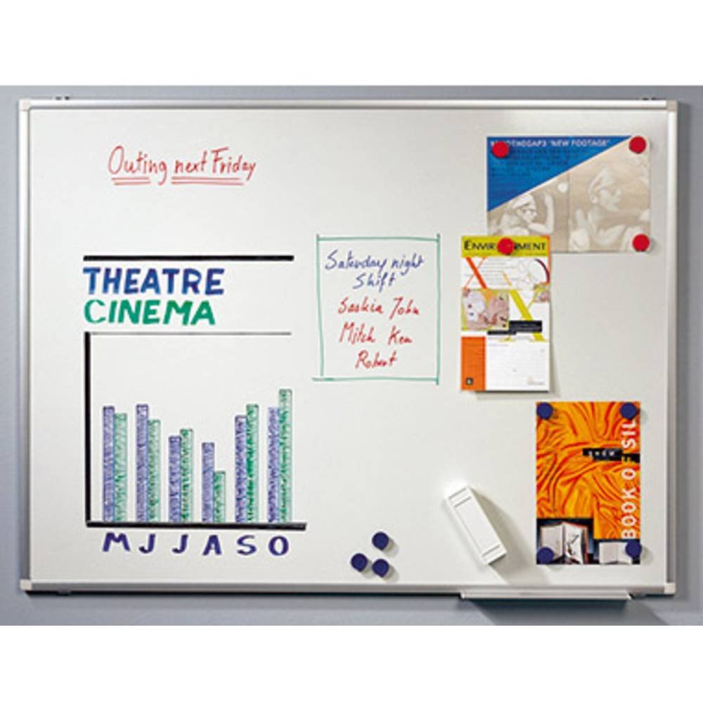 Legamaster Premium Plus Whiteboard – weiss – 60 x 90 cm - Magnettafel aus emailliertem Stahl inklusi