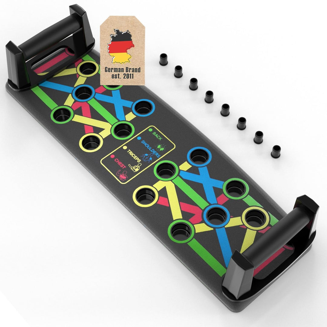Multifunktionales Push-Up-Board in schwarz für Hometraining Büro und Unterwegs