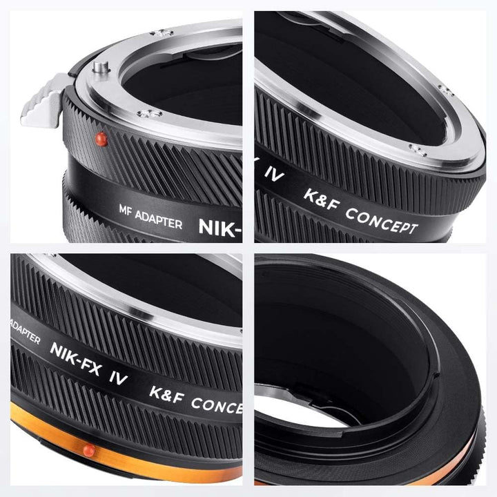 K&amp;F Concept NIK-FX IV PRO Objektivadapter mit Blendenring, kompatibel mit Objektiven der Nikon F-Ser