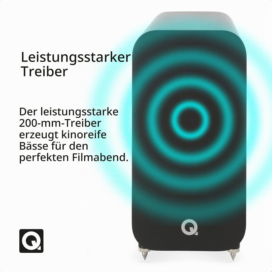 Q Acoustics Aktiver Subwoofer 3060S Schwarz, Schwarz