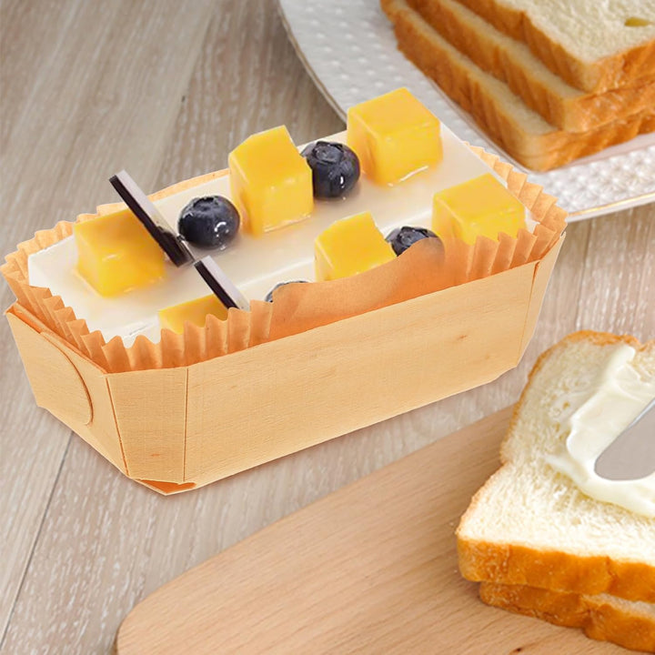 UPKOCH 1 Set Holzkiste Papiertablett Holzbrotkasten Holzkeksformen Quadratisches Tablett Holzgebäck