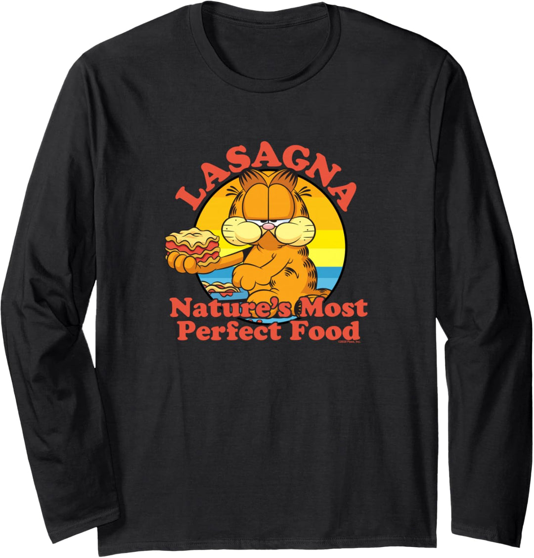 Garfield Lasagna Nature's Most Perfect Food Garfield Circle Langarmshirt
