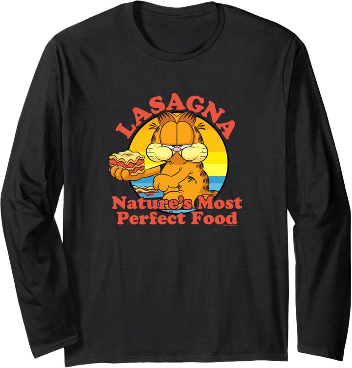 Garfield Lasagna Nature's Most Perfect Food Garfield Circle Langarmshirt