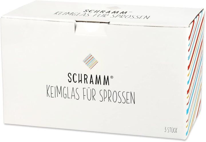 Schramm® Keimglas für Sprossen mit Gestell 750 ml Sprossenglas Keimgerät inkl. Deckel, Ständer und H