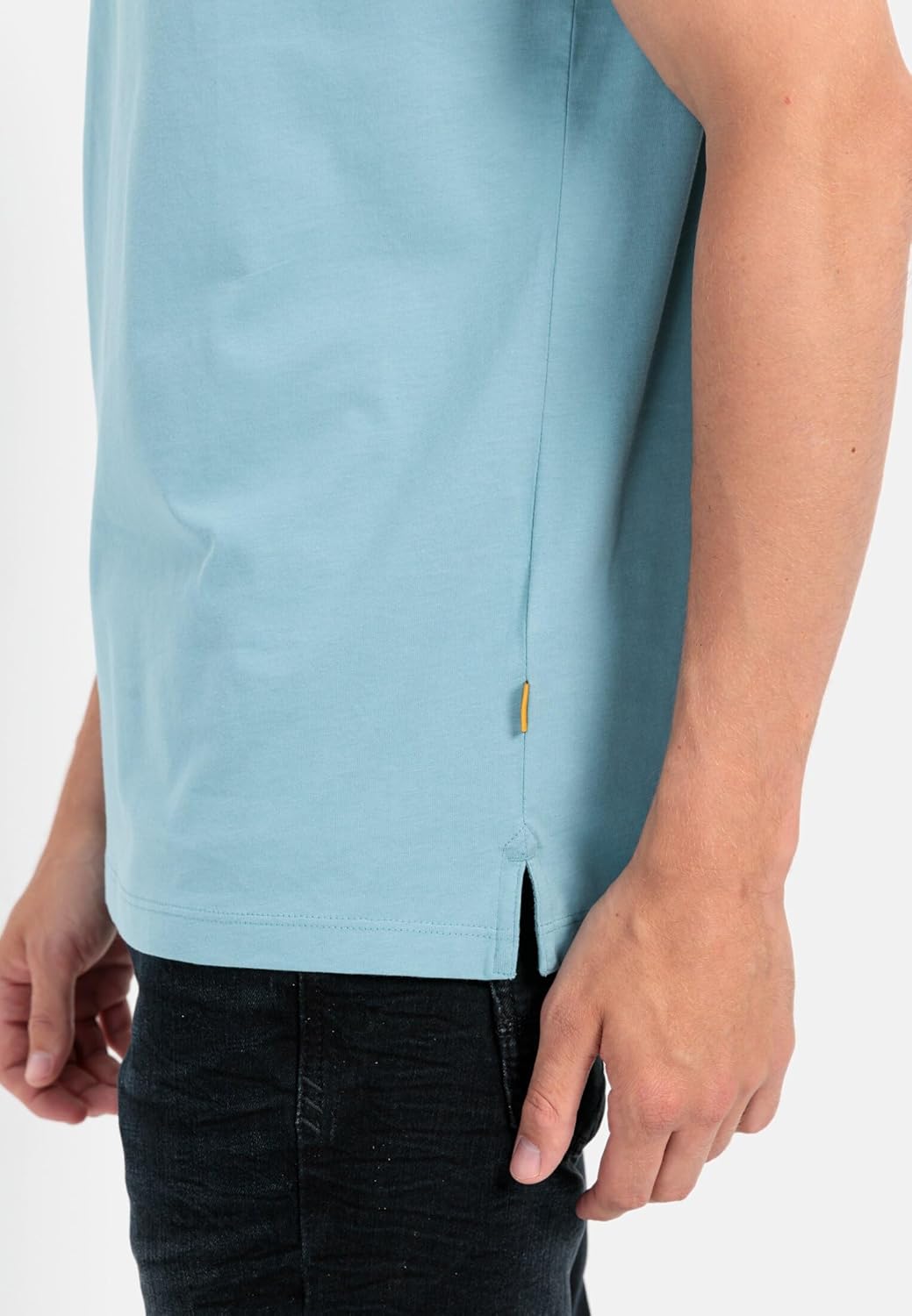 camel active Herren Kurzarm Henley T-Shirt mit Knopfleiste, S Modern Blau