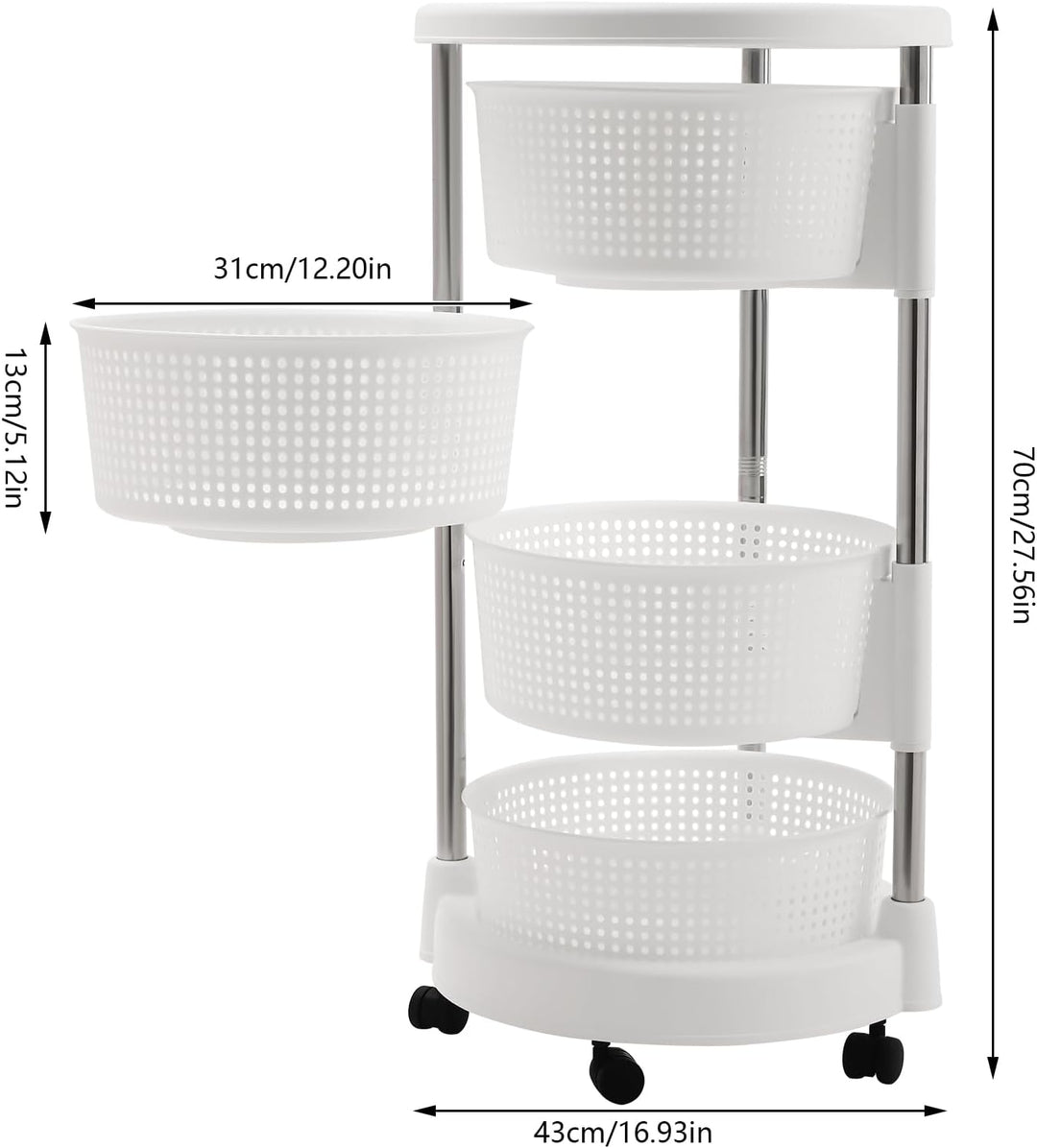 Cute Stuff Küchen Organizer Bathroom Servierwagen Rollwagen Kitchen Regal Küche Aufbewahrung Nischen