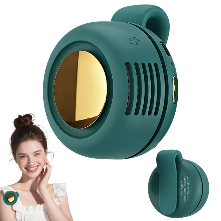 Tragbarer Clip Ventilator, Leiser Mini Ventilator ohne Flügel, mit 3 Geschwindigkeiten & 360° Drehba