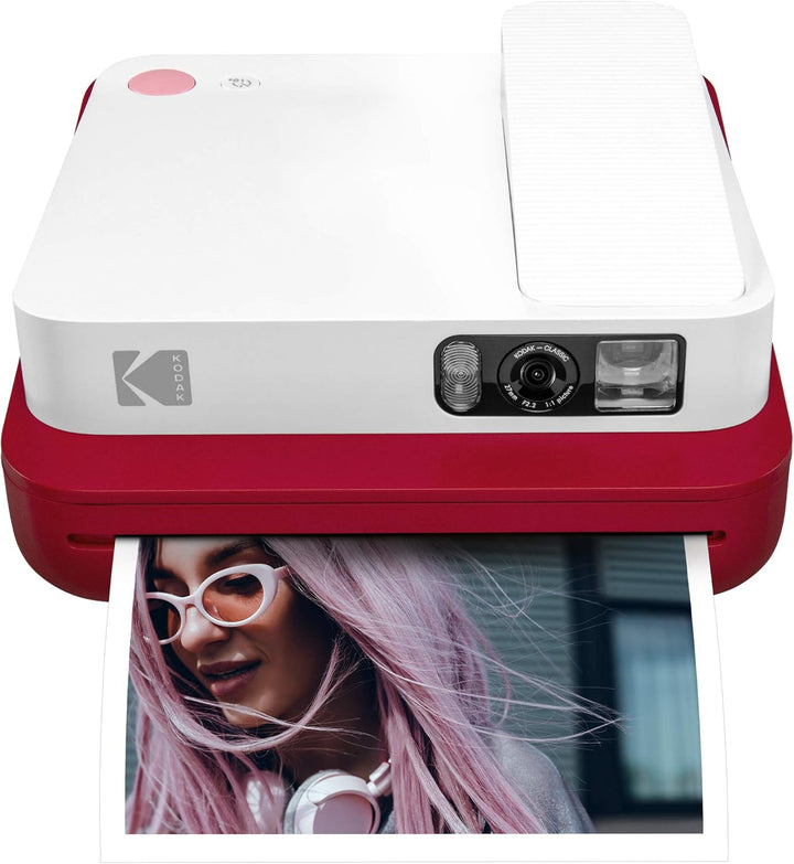 KODAK Smile Classic Sofortbilddigitalkamera + Bluetooth (Rot), 16MP, 35 Drucke/Aufladung – Starter-P