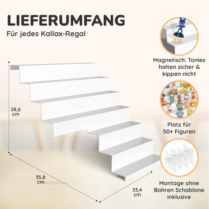 Heldenzimmer Toniebox Regal Magnetisch - Einsatz für IKEA Kallax &amp; 50+ Figuren I Für Toni Box 1 &amp; 2