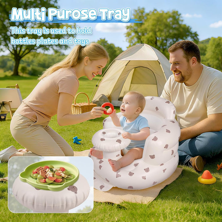 Arscniek Aufblasbare Babyschale für Säuglinge zum Sitzen, Baby Sit Up Stuhl für Babys ab 3 Monaten m
