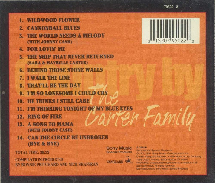 Country By the Carter Family, Audio-CD