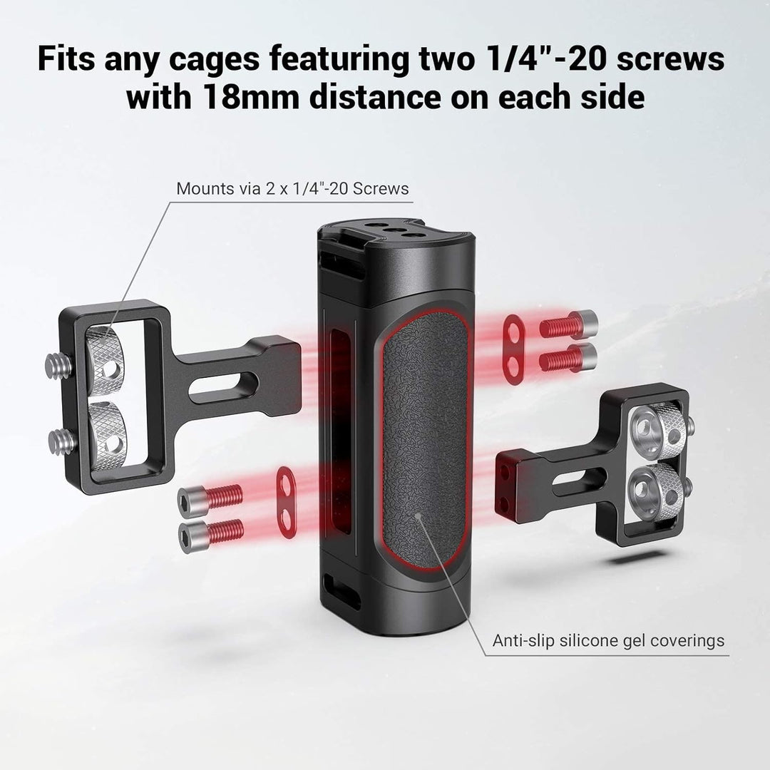SMALLRIG Mini Seitengriff Side Handle mit doppelter 1/4”-20 Schrauben für DSLR Kamera Cage, Up and D