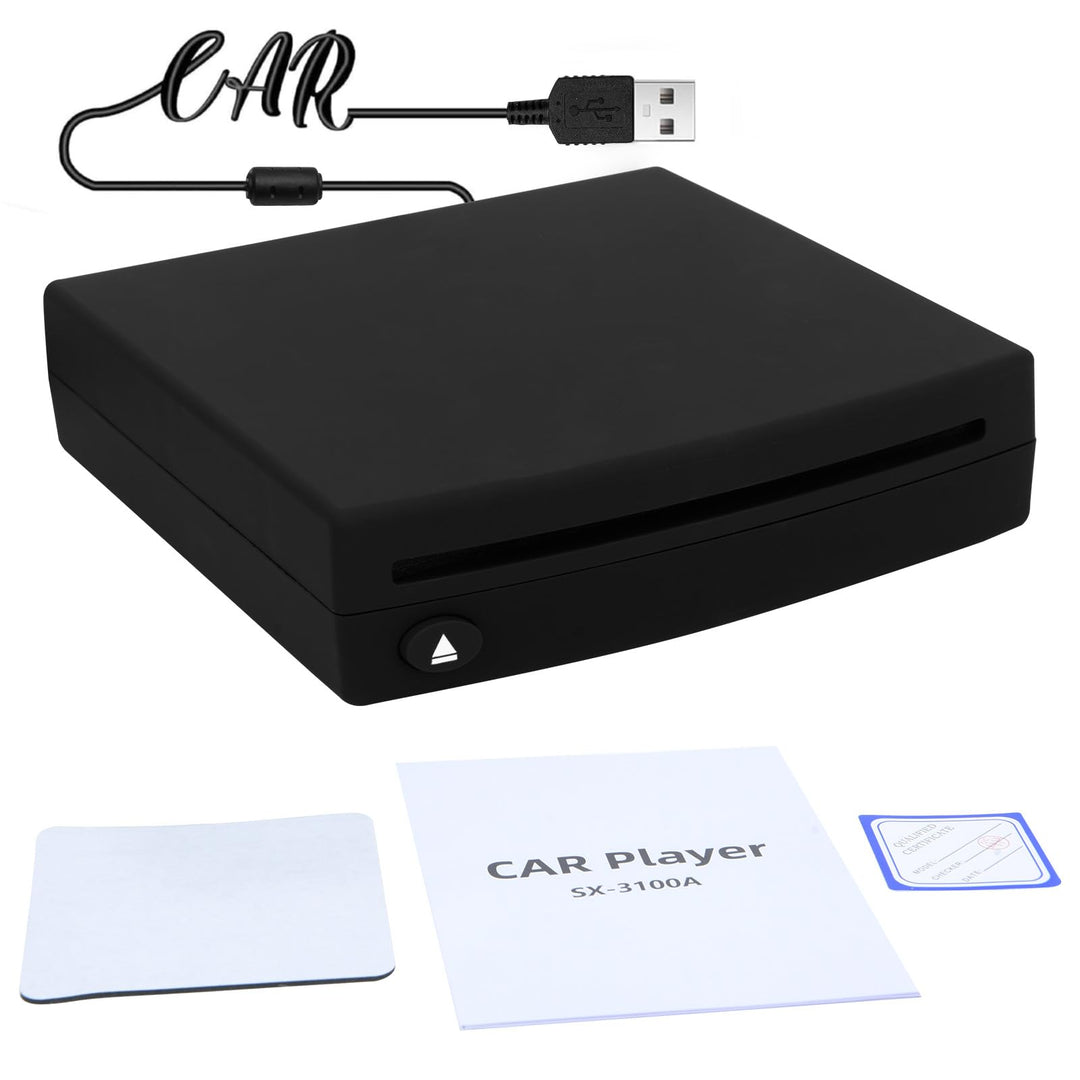 CD Player für Auto mit USB Anschluss,Universell Tragbarer Externer CD/DVD-Dish Box Player Fürs Auto,