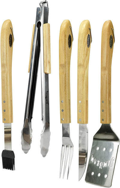 JIM BEAM Grillbesteck-Geschenkset/ Holzgriffe/ 5
