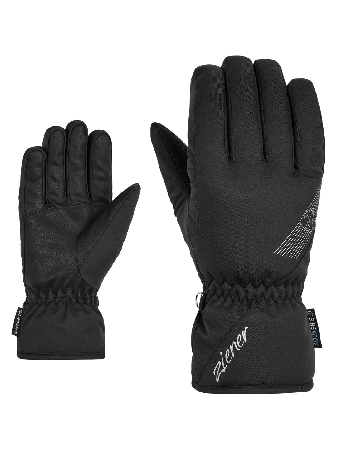 Ziener Damen Korena Ski-Handschuhe/Wintersport | wasserdicht, atmungsaktiv 6 Schwarz, 6 Schwarz