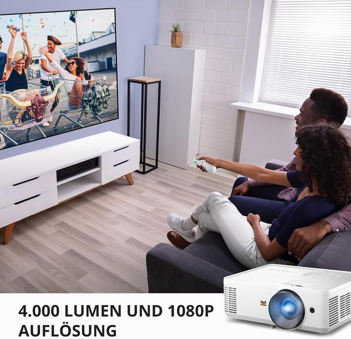 ViewSonic PX704HD 1080p Full HD Beamer, 4000 ANSI Lumen, 22.000:1 Kontrast, Bis zu 300" Bildgrösse,