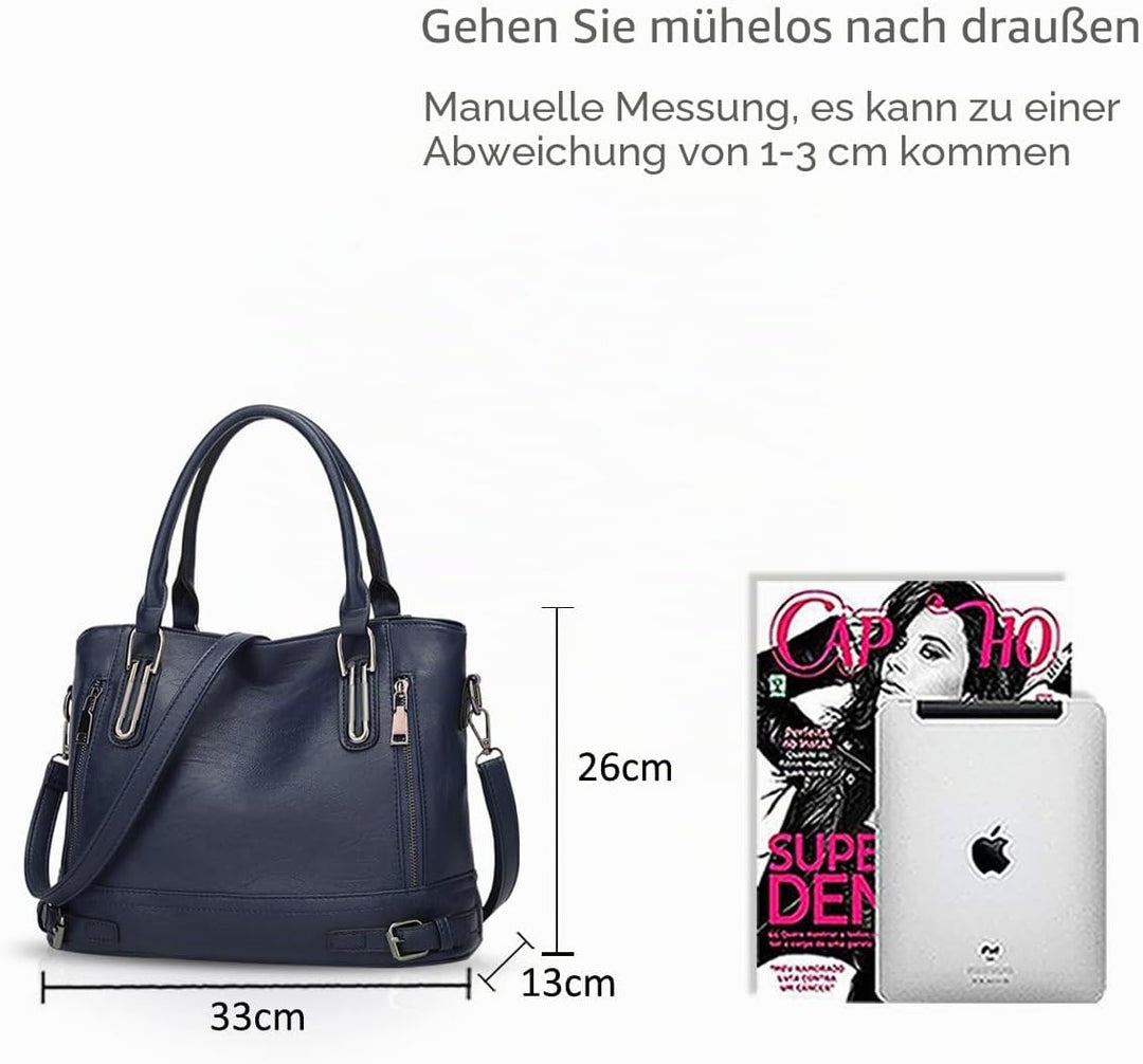 NICOLE &amp; DORIS Frauen Handtaschen Top Griff taschen PU Leder Umhängetasche Grosse Kapazität Crossbod