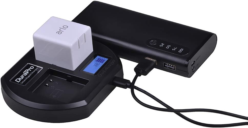 DuraPro LCD Dual Akku Ladegerät Ladestation für Arlo Pro, Arlo Security Light, Arlo Pro 2 & Arlo Go