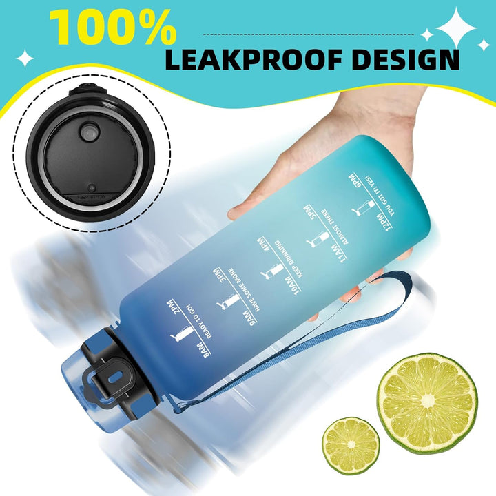 Trinkflasche 1.5l, Wasserflasche Sport, Trinkflasche Erwachsene, Wasserflasche Auslaufsicher, mit Ze