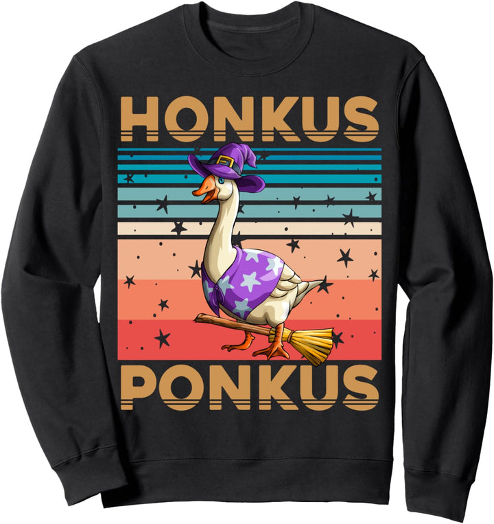 Retro Honkus Ponkus Gans Halloween Vintage Hexenkostüm Sweatshirt
