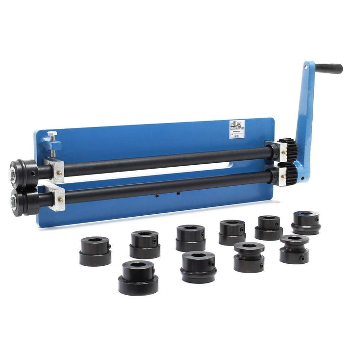 Wiltec Sickenmaschine 1,2/1,8 mm Materialdicke, Biegemaschine zur Blechbearbeitung mit 6 Profilrolle