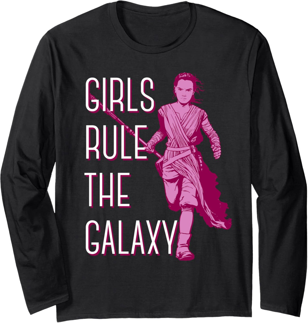 Star Wars Episode 7 Rey Girls Rule The Galaxy Langarmshirt