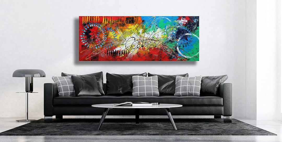 Monica Mirafiori I 100% HANDGEMALT I Gemälde Hoffnung 120x40cm | Gemälde Handgemalt | Acrylgemälde |