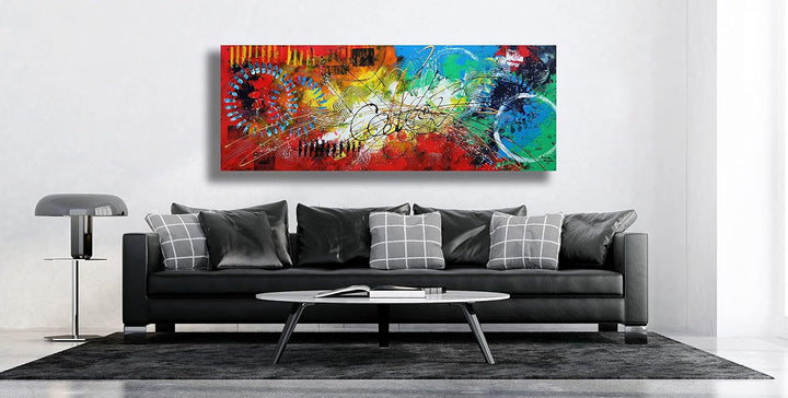 Monica Mirafiori I 100% HANDGEMALT I Gemälde Hoffnung 120x40cm | Gemälde Handgemalt | Acrylgemälde |