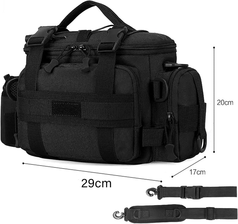 YUEMING Angeltasche, Fishing Angeltasche, Angelkoffer Forellen-Tasche Angeln mit gepolstertem Schult