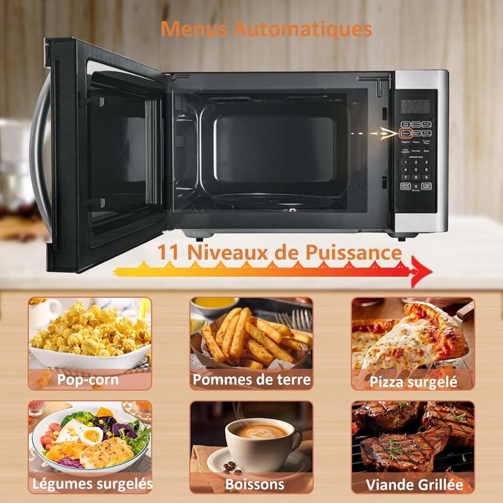 Mikrowellengrill, 42 l, Mikrowelle 1100 W, Grill bis 1400 W, Kombi-Kochen, 11 Leistungsstufen, multi