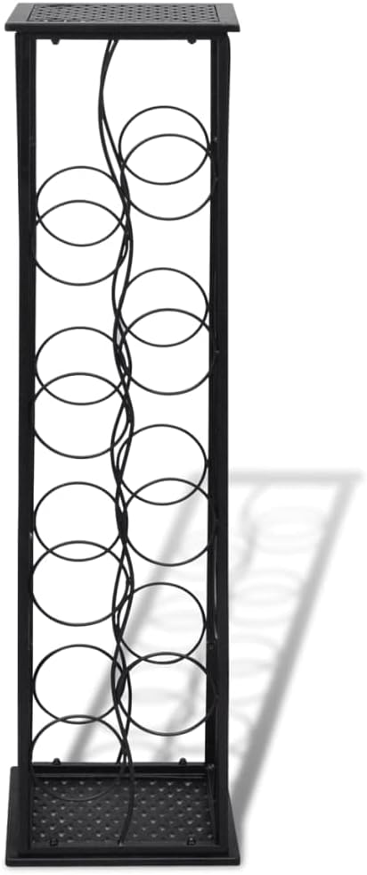 vidaXL Weinregal 8 Flaschen Metall Flaschenregal Flaschenständer Weinschrank 23,5 x 21,5 x 100 cm, 2