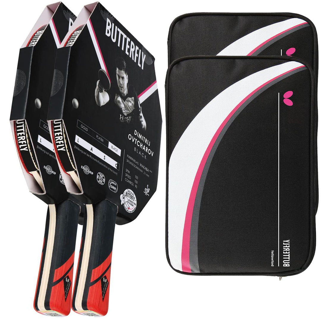 Butterfly® Dimitrij Ovtcharov Black Tischtennisschläger | Eva-Technologie | ITTF zertifizierter Waka