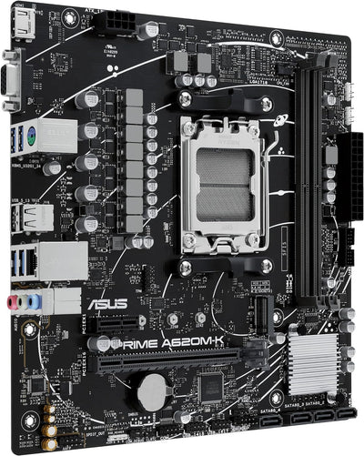 ASUS Prime A620M-K Mainboard Sockel AMD A620 (Ryzen 7000, Micro-ATX, DDR5 Speicher, PCIe 4.0, BIOS F
