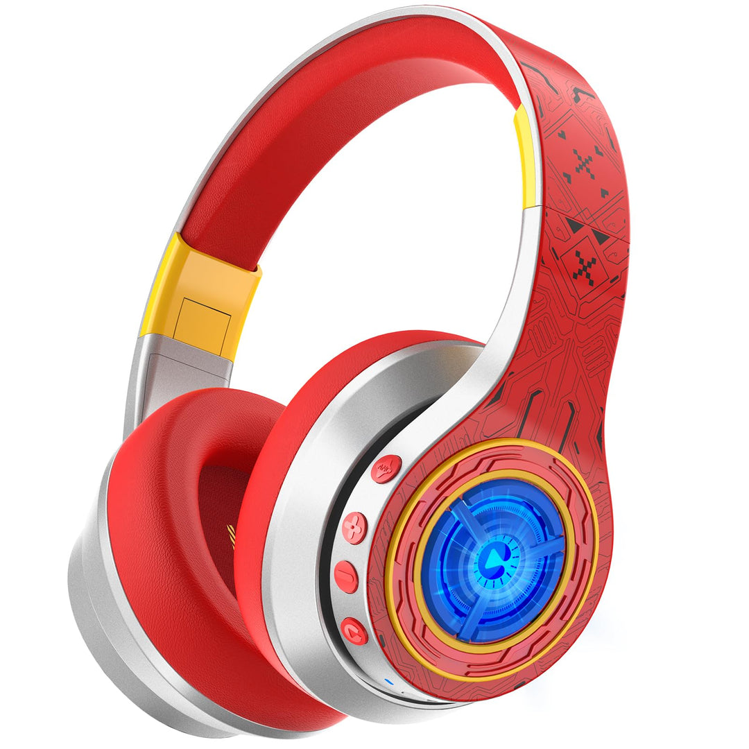 iClever Noise Cancelling Bluetooth Kopfhörer Kinder, LED-Beleuchtung, Bluetooth 6.0, Type-C-Schnella