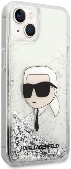 KARL LAGERFELD KLHCP14MLNKHCH Hülle für iPhone 14 Plus 6,7" Silber hardcase Glit