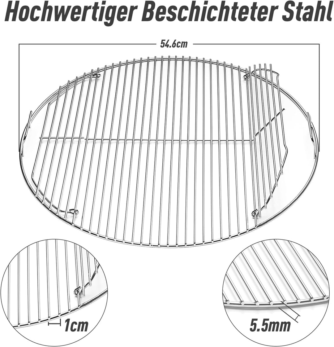 7436 54,6CM Rund Grillrost Klappbarem für Weber 57CM Holzkohlegrills,Grillrostersatzteil für Weber O