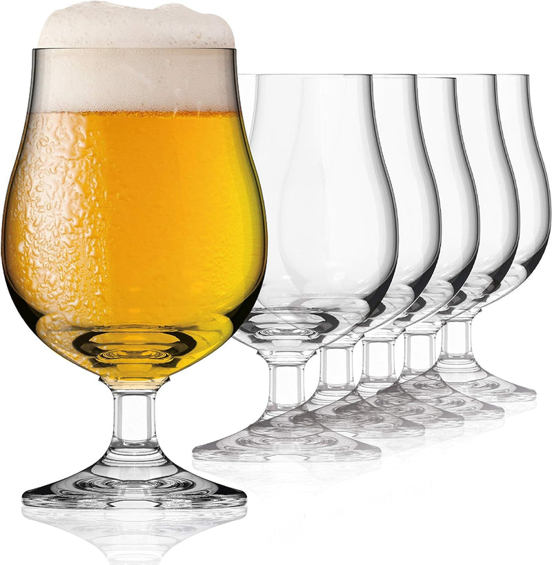 Sahm Bristol Pokal Biergläser 0,3 Liter (6 STK) - Biertulpe - Biergläser Set - Spülmaschinengeeignet