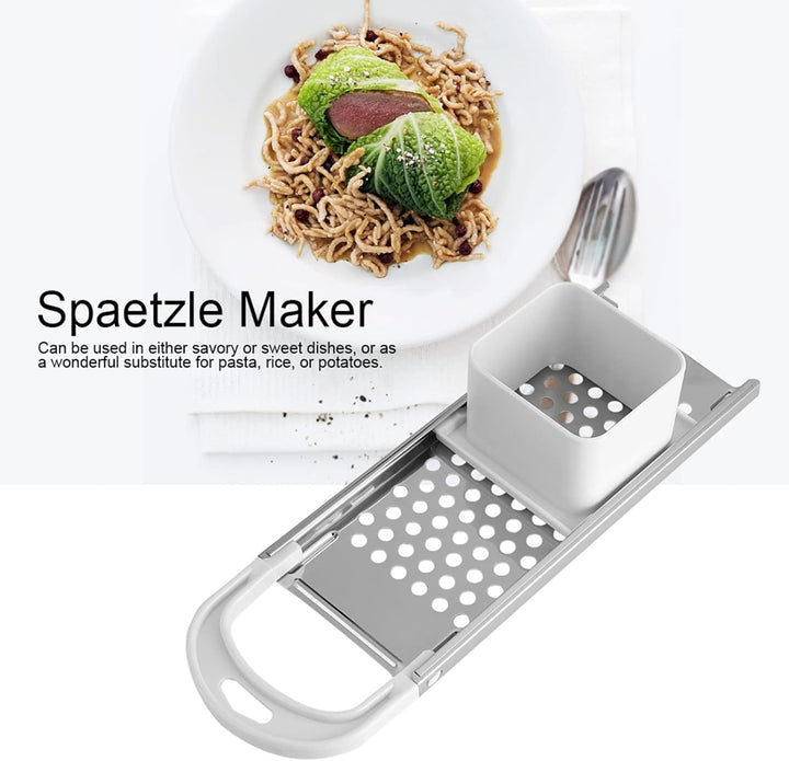 Spätzle Maker 2 Stück, Edelstahl Spätzle Nudel Maker mit bequemem Griff Deutsches Nudelpresswerkzeug
