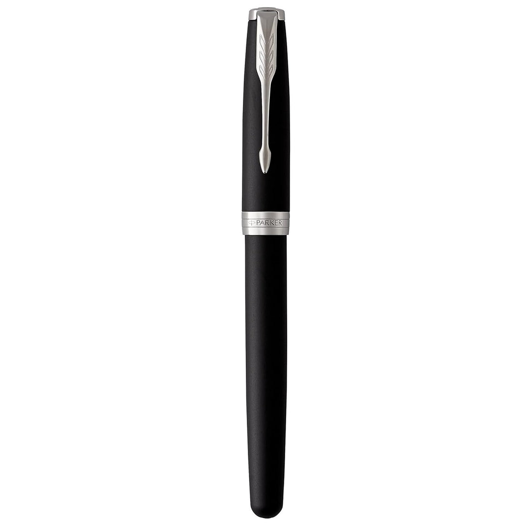 Parker Sonnet Füller | Matt-Schwarze Lackierung mit Palladiumzierteilen | Füllfederhalter mit feiner